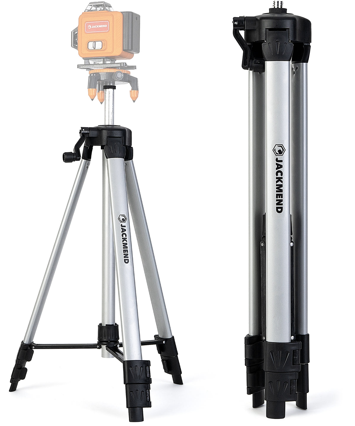 Trépied pour laser lignes croisées 4D JACKMEND - Trépied réglable avec sac de rangement inclus - de 52 à 145 cm - Capacité de charge de 50 kg - Filetage 5/8 pouce