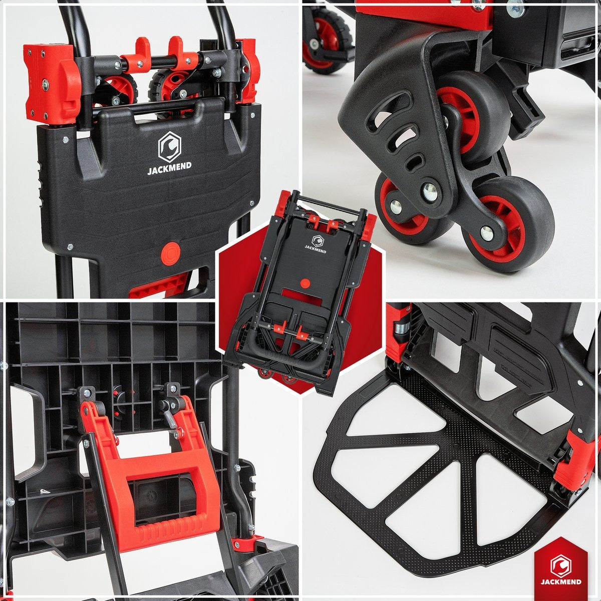Chariot de transport et diable pliable 2-en-1 Jackmend