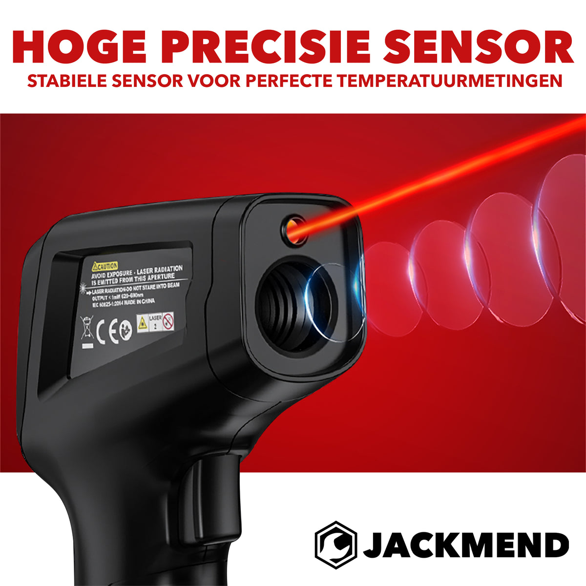 Thermomètre infrarouge JACKMEND - Thermomètre numérique Plage de -50 à 400 °C