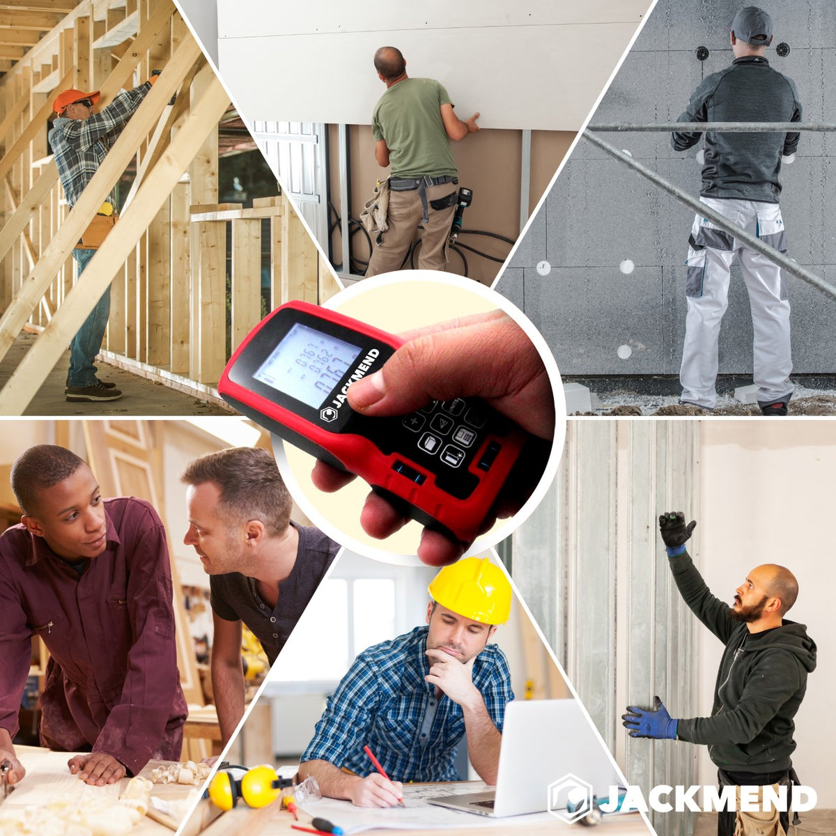 Télémètre laser professionnel JACKMEND avec une portée de 50 mètres